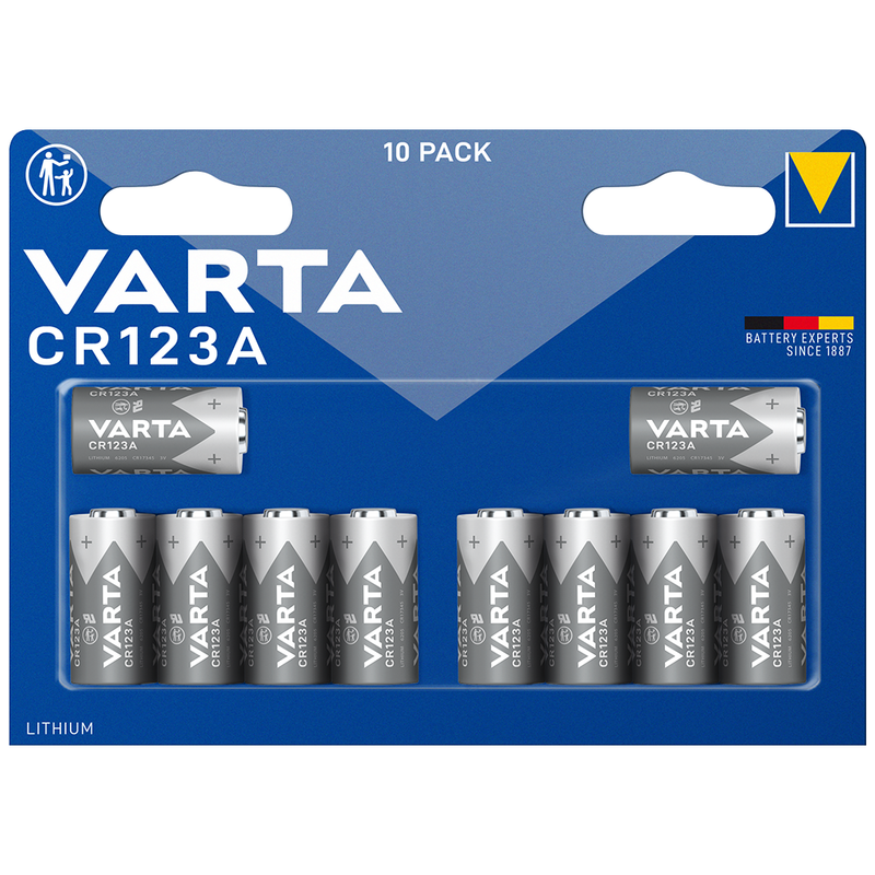 Varta CR123A Lithium Batteries | 10 Pack, Main image