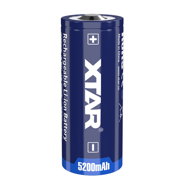 Xtar 26650 3.6V/3.7V LED Flashlight 5200mAh Rechargeable Battery | 1 Pack, Main image