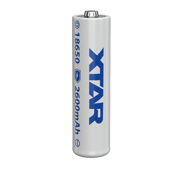 Xtar 18650 3.6V/3.7V LED Flashlight 2600mAh Button-Top Rechargeable Battery, Main image