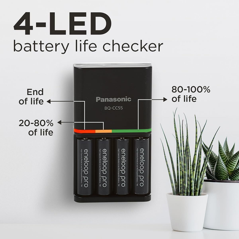 Panasonic Eneloop SmartPlus Charger including  4 x Eneloop Pro 2500mAh AA Batteries, Image 6