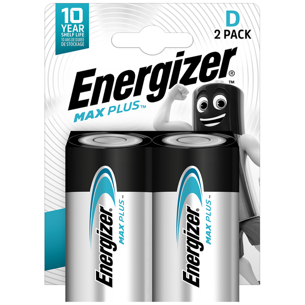 Energizer MaxPlus D LR20 Batteries | 2 Pack