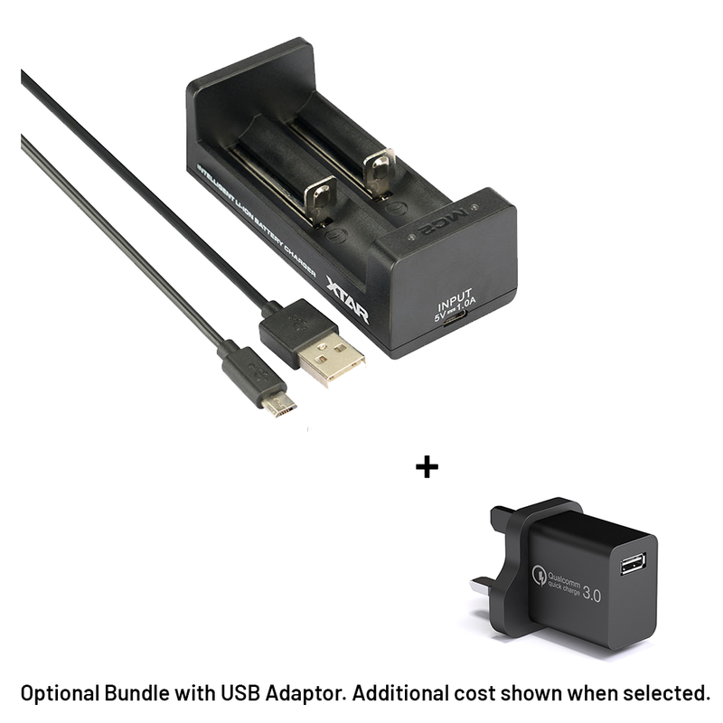 Xtar MC2 Plus Portable USB Battery Charger Set for Li-ion Batteries, Main image