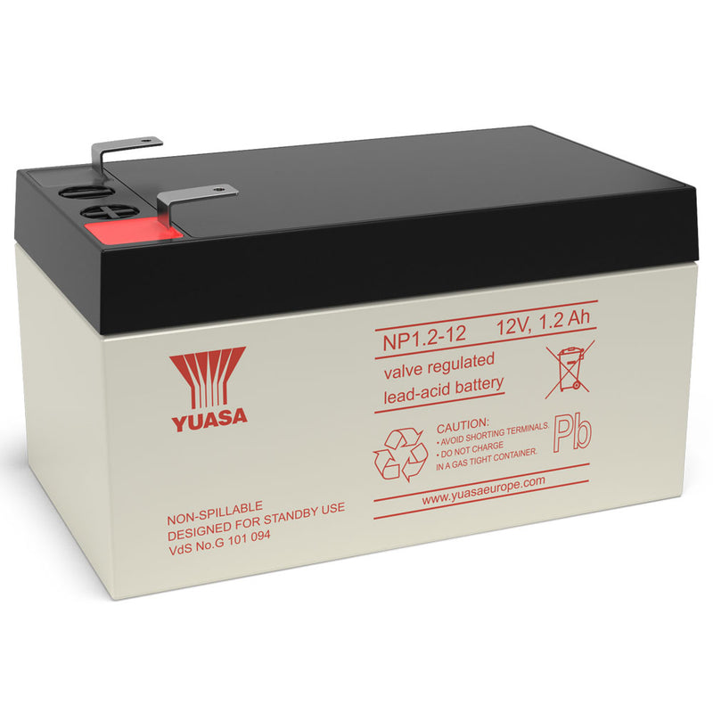 Yuasa NP1.2-12S VRLA Sealed Lead Acid Battery | 1 Pack, Main image