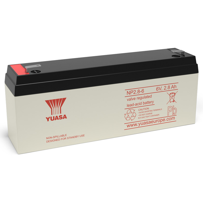 Yuasa NP2.8-6 VRLA Sealed Lead Acid Battery | 1 Pack, Main image