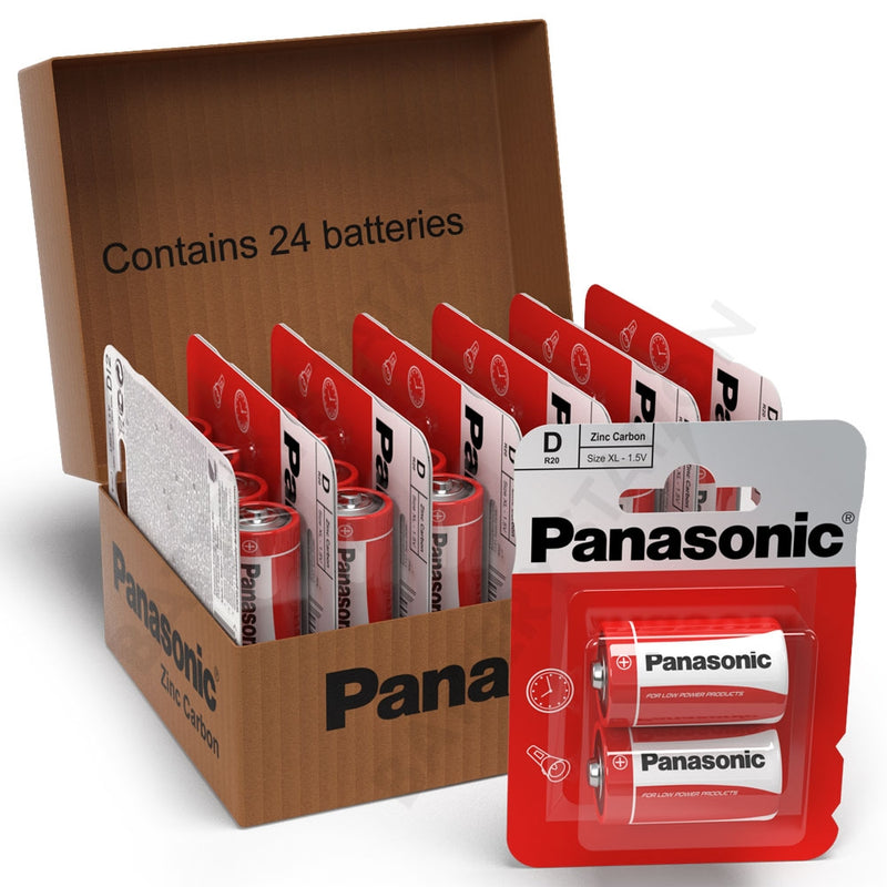 Panasonic Zinc D LR20 Batteries | 24 Pack, Main image