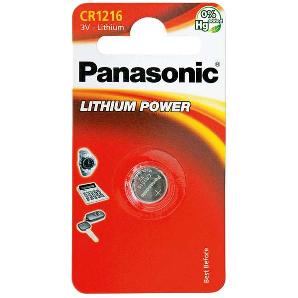 Panasonic CR1216 Coin Cell Battery | 1 Pack