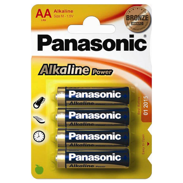 Panasonic Alkaline Power (Bronze)  AA LR6 Batteries | 4 Pack, Main image