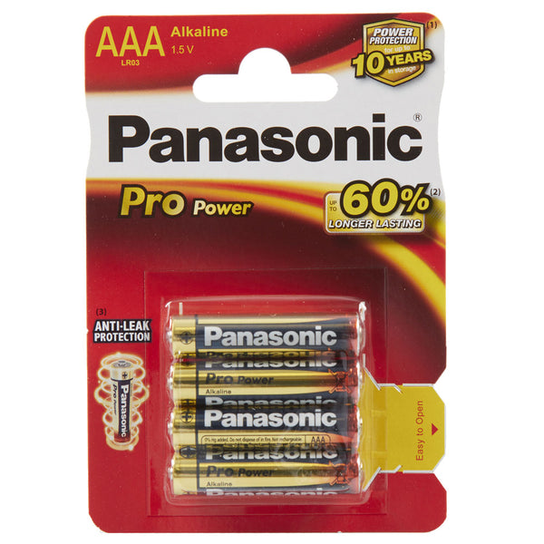 Panasonic Pro Power AAA LR03 Batteries | 4 Pack, Main image