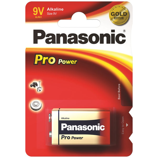 Panasonic Pro Power 9V PP3 6LR61 Battery | 1 Pack