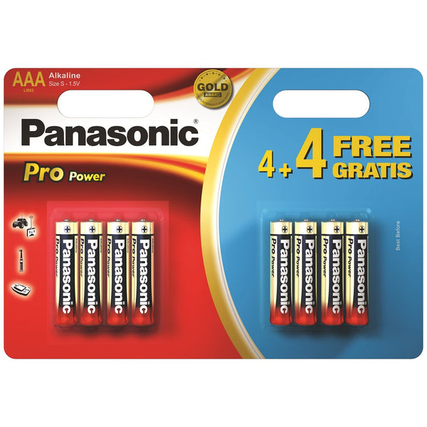 Panasonic Pro Power AAA LR03 Batteries | 8 Pack